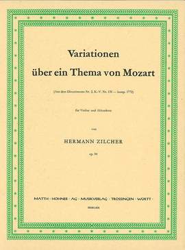Zilcher, H: Variations on a Theme of Mozart op. 94