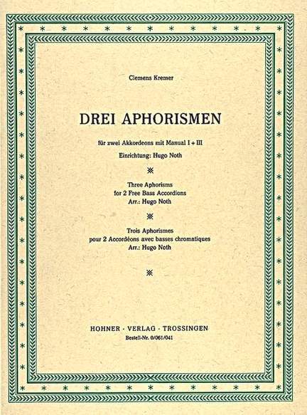 Kremer, C: Three Aphorisms