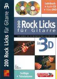 Roberts, R: 200 Rock Licks Für Gitarre In 3d