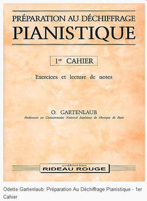 Gartenlaub, O: Préparation Au Déchiffrage Pianistique 1