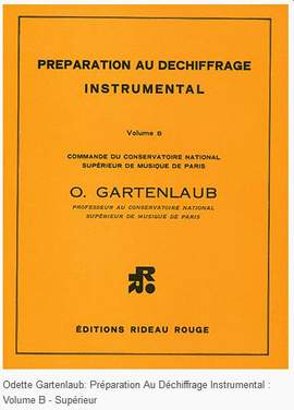 Gartenlaub, O: Préparation Au Déchiffrage Instrumental : Volume B - Supérieur