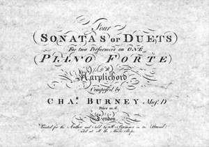 Burney, C: Sonatas or Duets