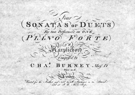 Burney, C: Sonatas or Duets