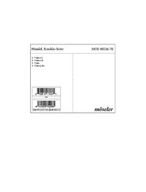 Handel, G F: Rinaldo-Suite HWV 7 26
