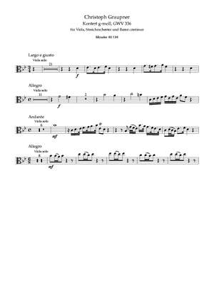 Graupner, C: Konzert g-Moll G minor GWV 336