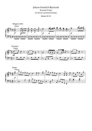 Reichardt, J F: Konzert D-Dur D major