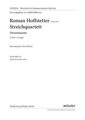 Hofstetter, R: Quartett F-Dur F major