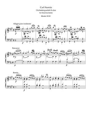 Stamitz, C P: Orchesterquartett A-Dur A major