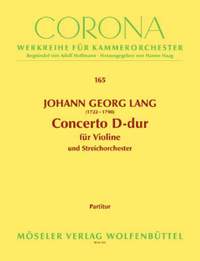Lang, J G: Concerto D major 165