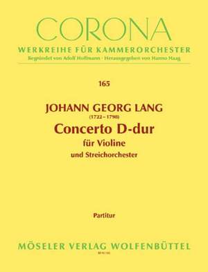 Lang, J G: Concerto D major 165