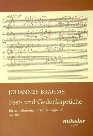 Brahms, J: Festive and commemorative sayings op. 109