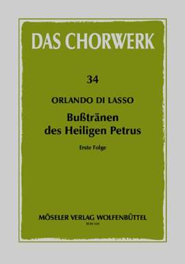 Lasso, O d: Busstränen des Heiligen Petrus Vol. 1