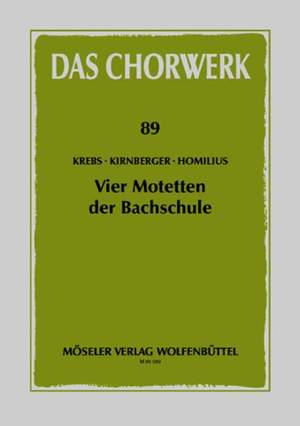 Vier Motetten der Bachschule 89