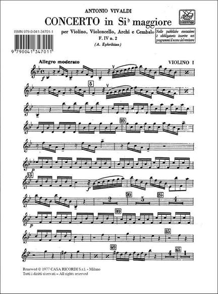 Vivaldi: Concerto FIV/2 (RV547) in B flat major | Presto Music