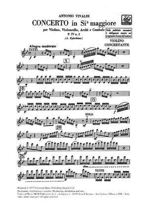 Vivaldi: Concerto FIV/2 (RV547) in B flat major