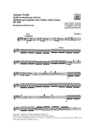 Vivaldi: Nulla in Mundo Pax sincera RV630 (Crit.Ed.)