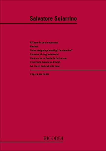Sciarrino: L'Opera per Flauto Vol.1