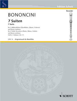 Bononcini, G B: Seven Suites Vol. 2