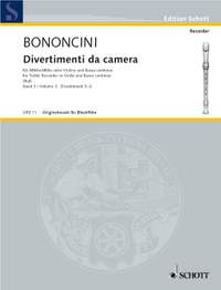Bononcini, G B: Divertimenti da camera Vol. 3