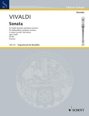 Vivaldi: Sonata in G minor op. 13a/6 RV 58