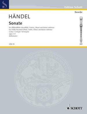 Handel, G F: Sonata No.7 in C major, from Four Sonatas op. 1/7 HWV 365