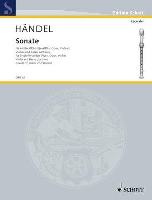 Handel, G F: Trio Sonata in C minor op. 2/1 HWV 386a