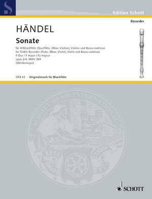 Handel, G F: Trio Sonata in F major op. 2/4 HWV 389