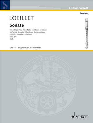 Loeillet, J B (: Six Sonatas op. 3
