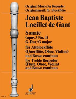 Loeillet de Gant, J B: Sonata op. 3
