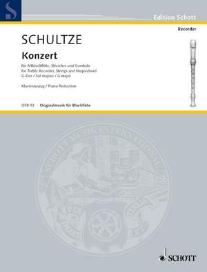 Schultze, J C: Konzert G-Dur G major