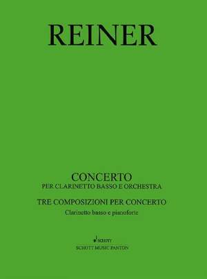 Reiner, K: Clarinet Concerto