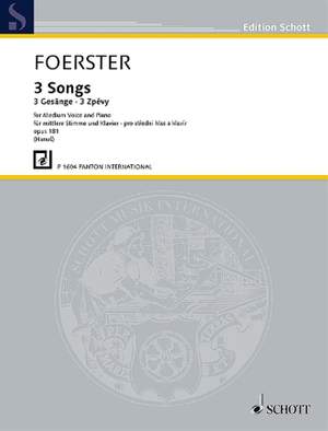 Foerster, J B: 3 Songs op. 181