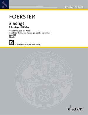Foerster, J B: 3 Songs op. 181