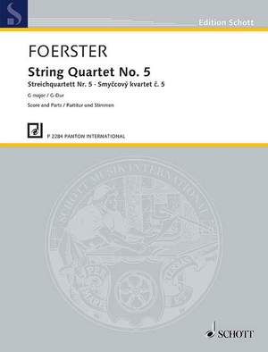 Foerster, J B: String Quartet No. 5 G major