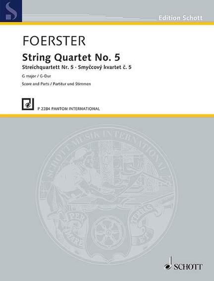 Foerster, J B: String Quartet No. 5 G major
