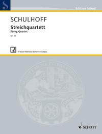 Schulhoff, E: Streichquartett G-Dur G major op. 25 WV 43