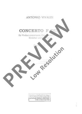 Vivaldi: Concerto F Major op. 64/4 RV 542 / PV 274