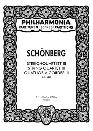 Schoenberg, A: String Quartet No. 3 op. 30
