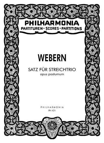 Webern, A: Movement For String Trio op. posth.