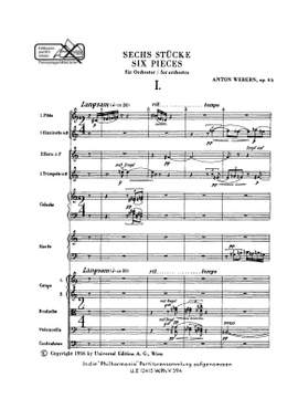 Webern, A: 6 Stücke op. 6