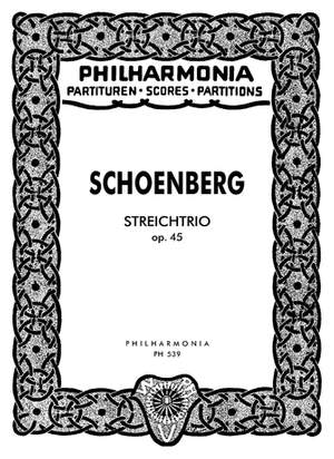Schoenberg, A: String Trio op. 45