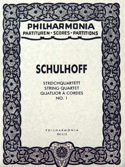 Schulhoff, E: Streichquartett Nr. 1