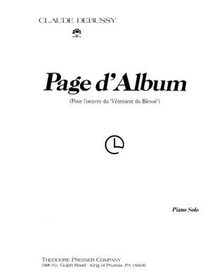 Debussy: Page d'Album