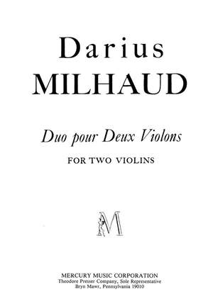 Milhaud: Duo Op.258