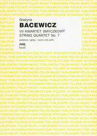 Bacewicz, G: String Quartet No.7 Sc/pts