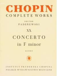 Chopin, F: Concerto F minor op. 21 CW XX