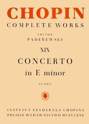Chopin, F: Concerto in E minor op. 11 CW XIX