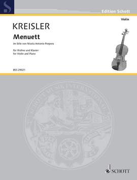 Kreisler, F: Menuett im Stile von Nicola Antonio Porpora No. 3