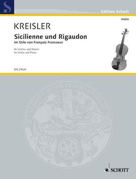 Kreisler, F: Sicilienne und Rigaudon No. 6