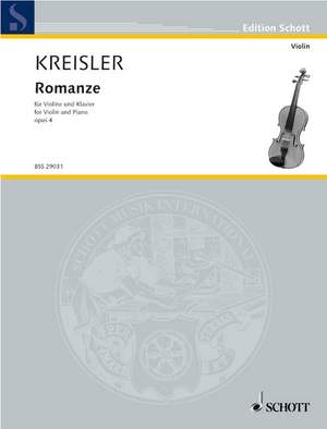 Kreisler, F: Romance op. 4 No. 1